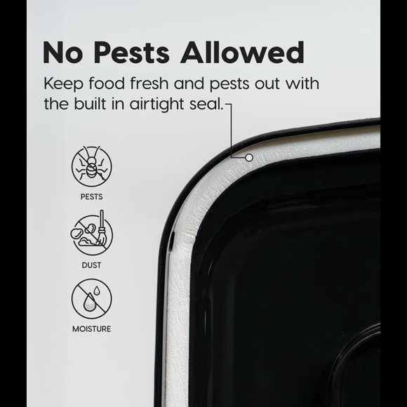 ◾️IRIS USA 22lb WeatherProof Airtight Pet Food Storage Container-Smoke🟫 - Picture 4 of 4